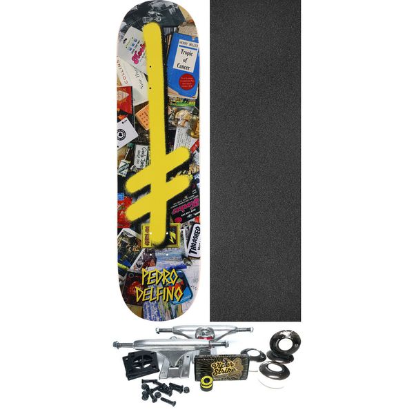Deathwish Skateboards Pedro Delfino Gang Memorial Skateboard Deck - 8.38" x 32" - Complete Skateboard Bundle